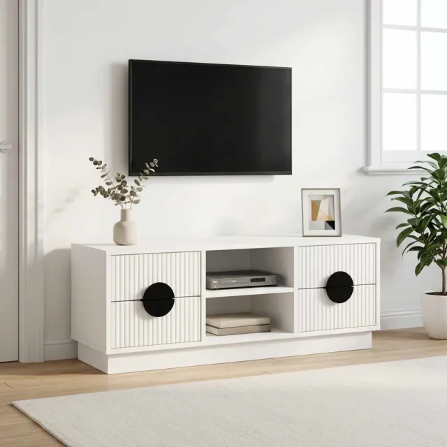 vidaXL Tv-meubel VENRAY 101 x 36,5 x 40 cm Wit