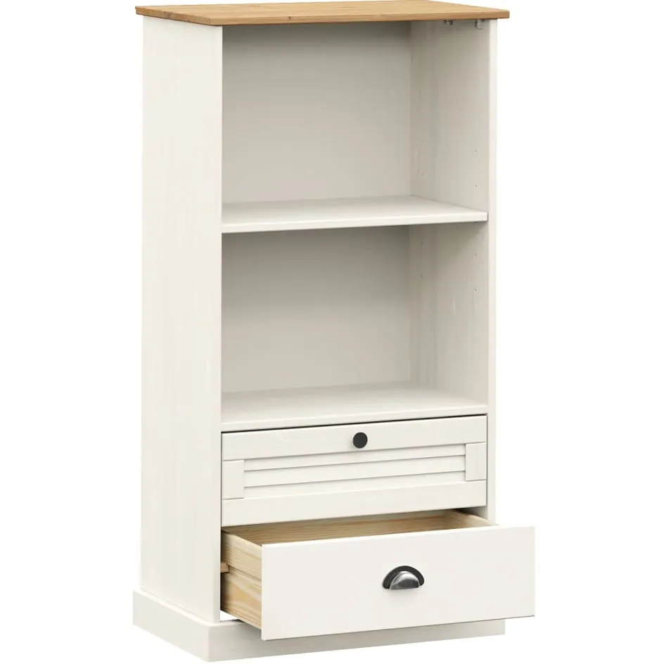 vidaXL Boekenkast VIGO 60x35x114,5 cm massief grenenhout wit, foto 4