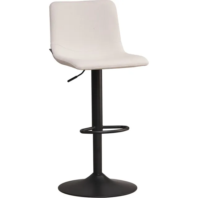 Bronx71 Scandinavische barkruk Eva draaibaar gerecyclede stof off white 60-76 cm - barstoel Wit