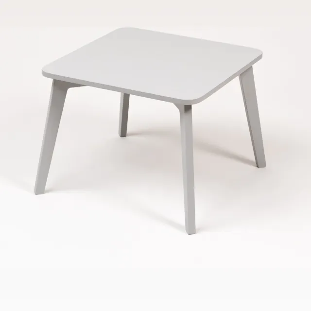 Ette Tete Tulla Table- Grey- Kindertafel korte poten (36.5 cm) Grijs