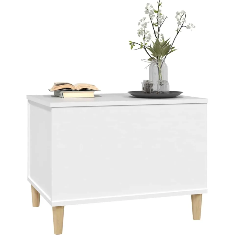 vidaXL Salontafel 60x44,5x45 cm bewerkt hout wit, foto 3