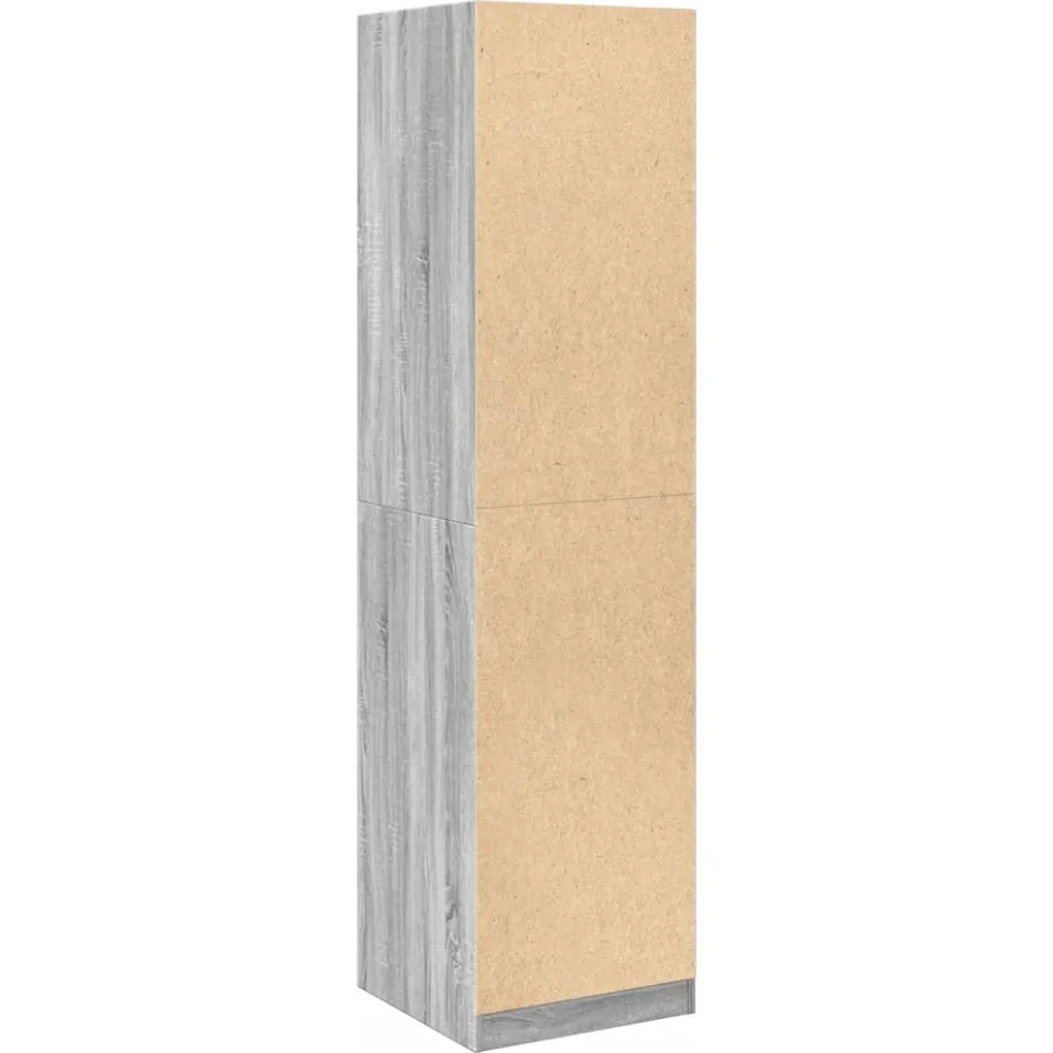 vidaXL Kledingkast 50x50x200 cm bewerkt hout grijs sonoma, foto 3