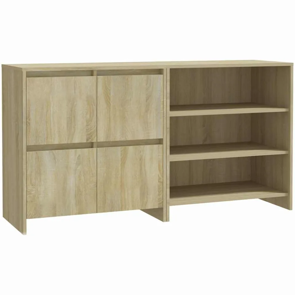 vidaXL 2 st Dressoirs bewerkt hout sonoma eikenkleurig, foto 3