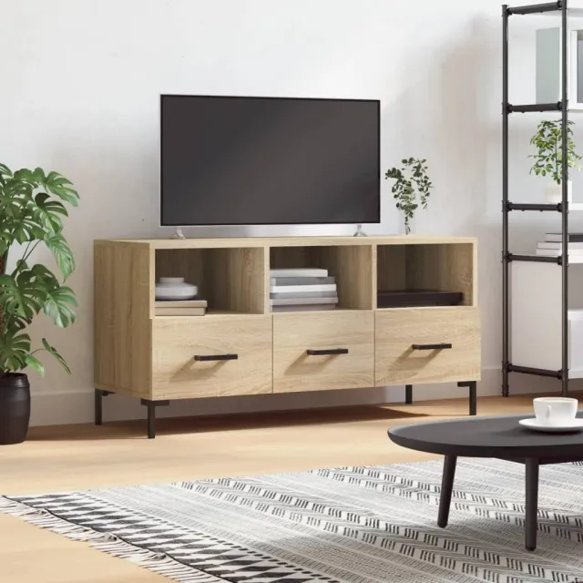 vidaXL Tv-meubel 102x36x50 cm bewerkt hout sonoma eikenkleurig, foto 2
