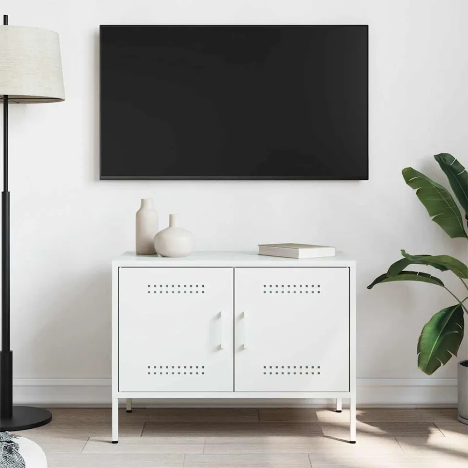 vidaXL Tv-meubel 68x39x50,5 cm staal wit, foto 3