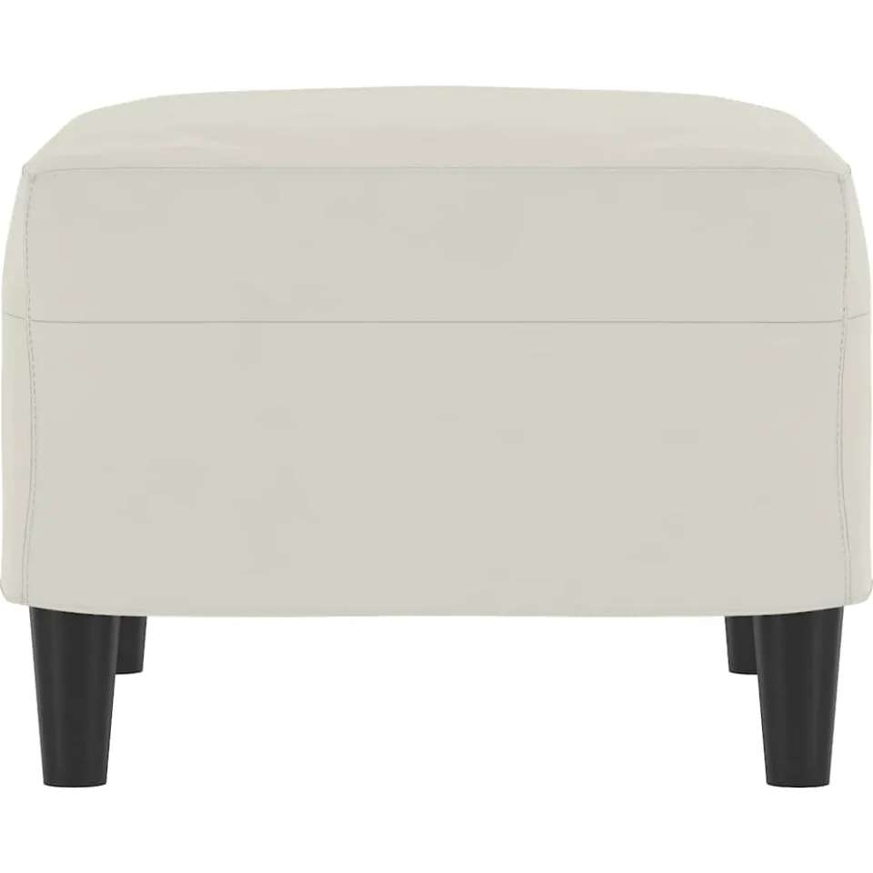 vidaXL Voetenbank 60x50x41 cm fluweel crèmekleurig, foto 3