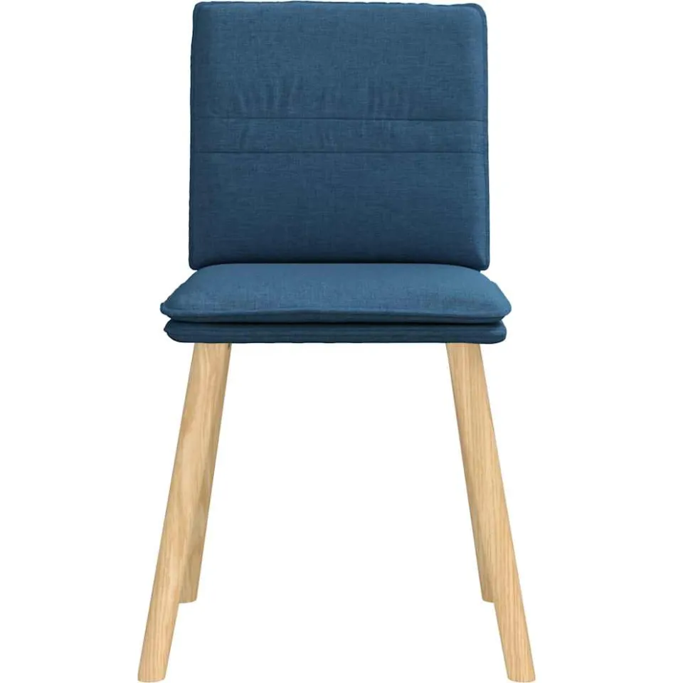 vidaXL Eetkamerstoelen 6 st stof blauw, foto 4