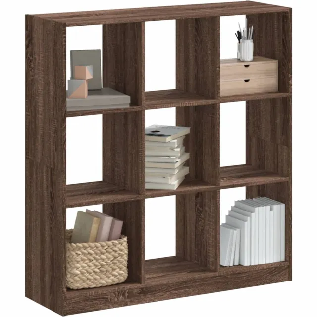 vidaXL Boekenkast 102x32x108 cm bewerkt hout bruin eikenkleurig