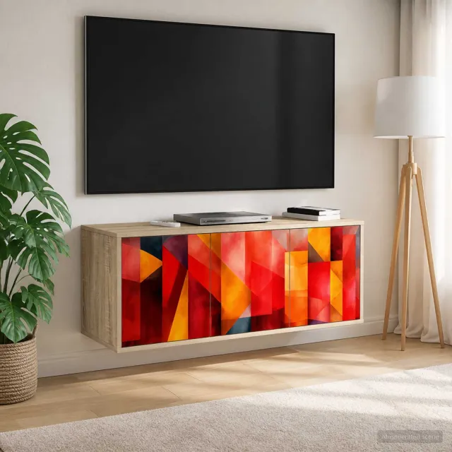 vidaXL Wandgemonteerd tv-meubel HEESCH 102 x 33 x 40 cm Sonoma Eiken, foto 2