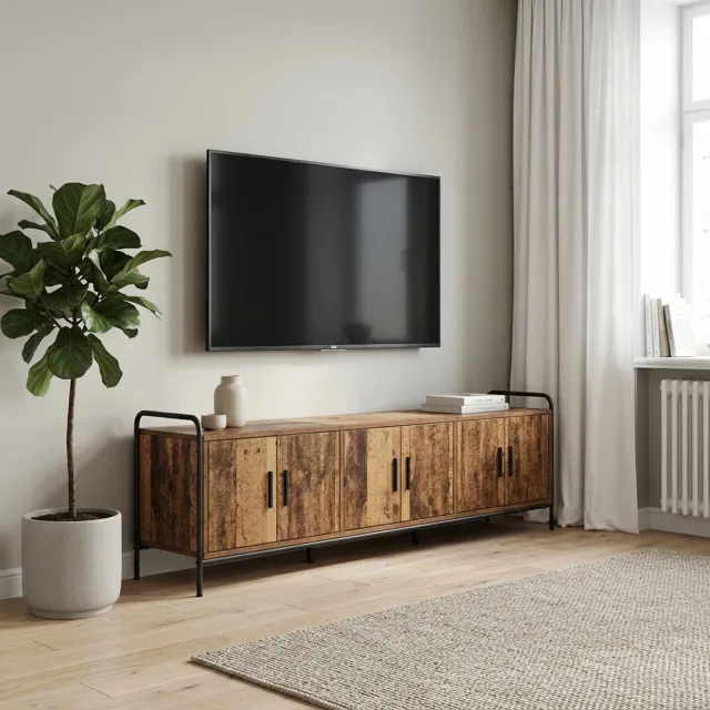 vidaXL Tv-meubel 146 x 33 x 50 cm Oud hout Bewerkt hout bruin, foto 2