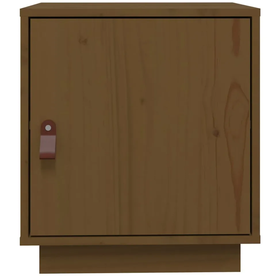 vidaXL Nachtkastjes 2 st 40x34x45 cm massief grenenhout honingbruin bruin, foto 3