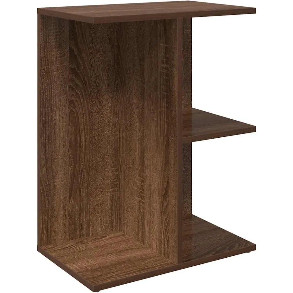 vidaXL Nachtkastje 46,5x29x61 cm bewerkt hout bruin eikenkleur, foto 4