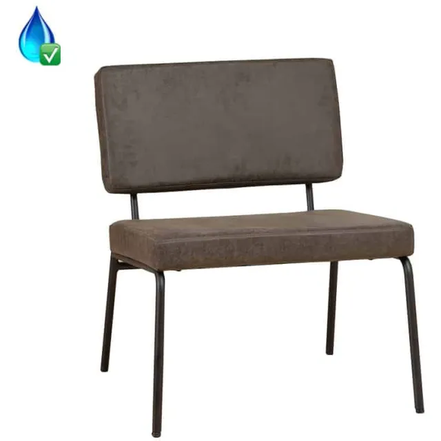 NordXL Fauteuil Espen antraciet eco-leer