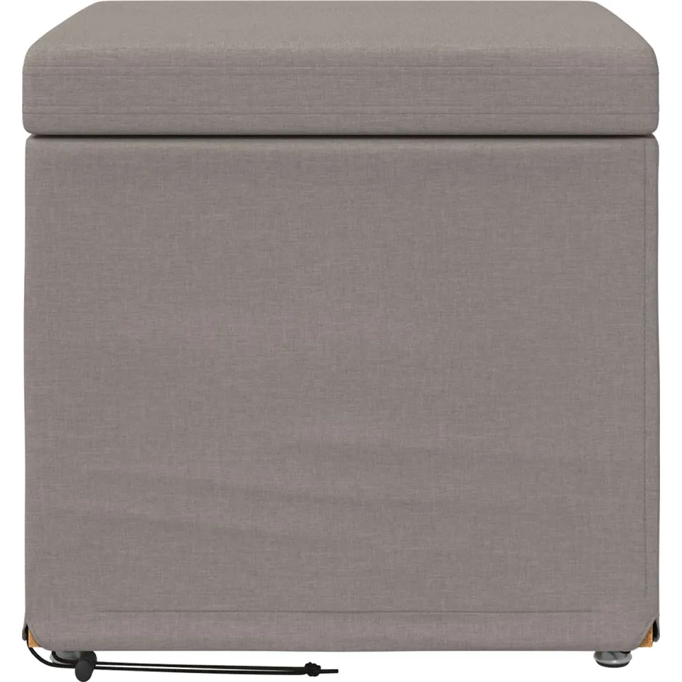 vidaXL Kruk Taupe 41 x 41 x 40 cm Stof en Geëngineerd Hout, foto 4
