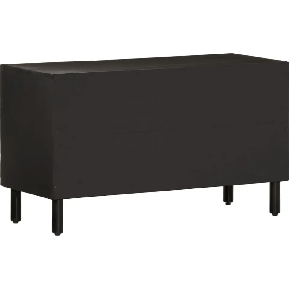 vidaXL Tv-meubel 80x31x46 cm massief mangohout zwart, foto 4