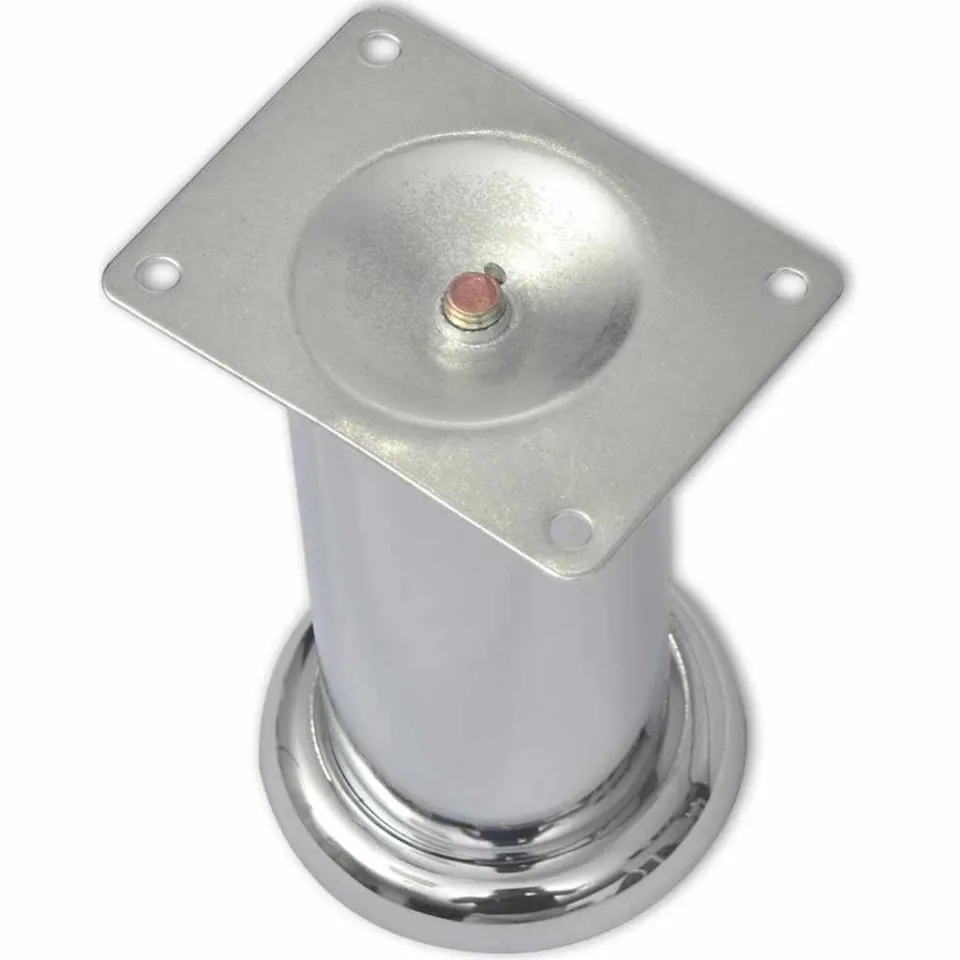 vidaXL Bankpoten 8 st rond 120 mm chroomkleurig, foto 3