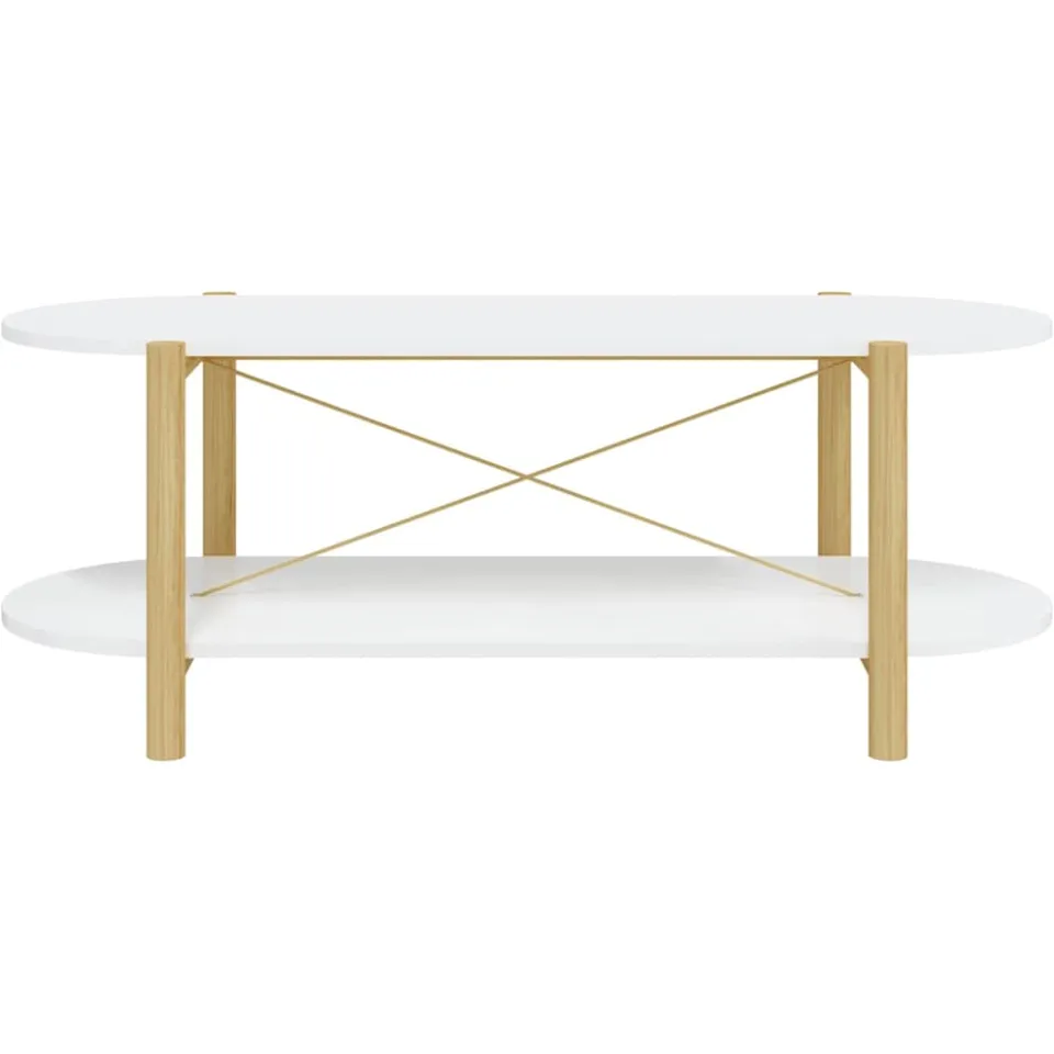 vidaXL Salontafel 110x48x40 cm bewerkt hout wit, foto 4