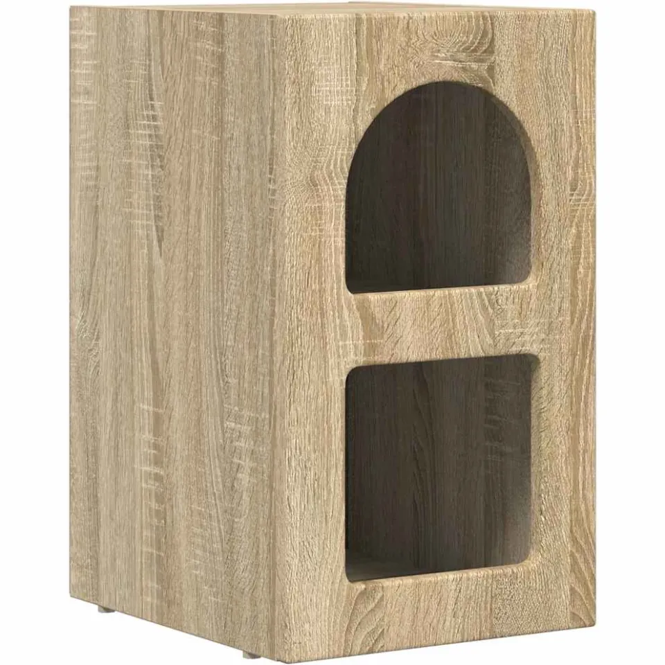 vidaXL Nachtkastje ELST Sonoma Eiken 29,5 x 33,5 x 50 cm Bewerkt hout, foto 3