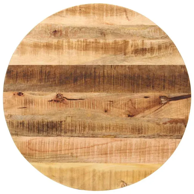 vidaXL Tafelblad rond Ø 80x2,5 cm massief ruw mangohout Bruin