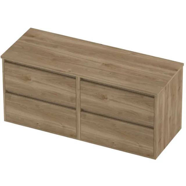 Proline Deck Badmeubelset Greeploos Symmetrisch Kader 120x46x54 cm Cider Oak Eiken