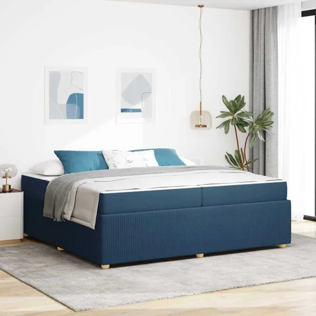 vidaXL Bedframe Blauw 200 x 200 cm Stof
