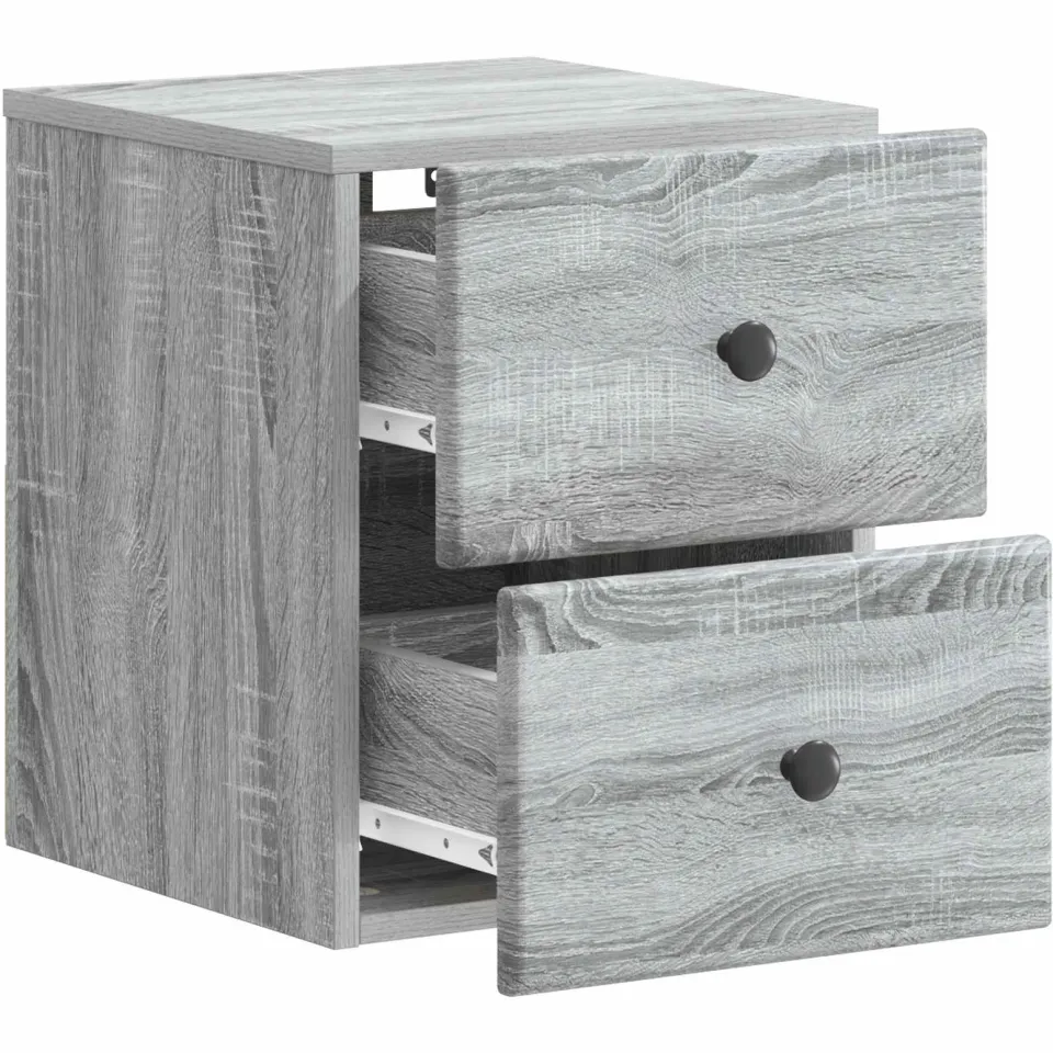 vidaXL Wandbeugel Bedkast Grijs sonoma 34,5 x 33 x 40 cm Bewerkt hout, foto 4