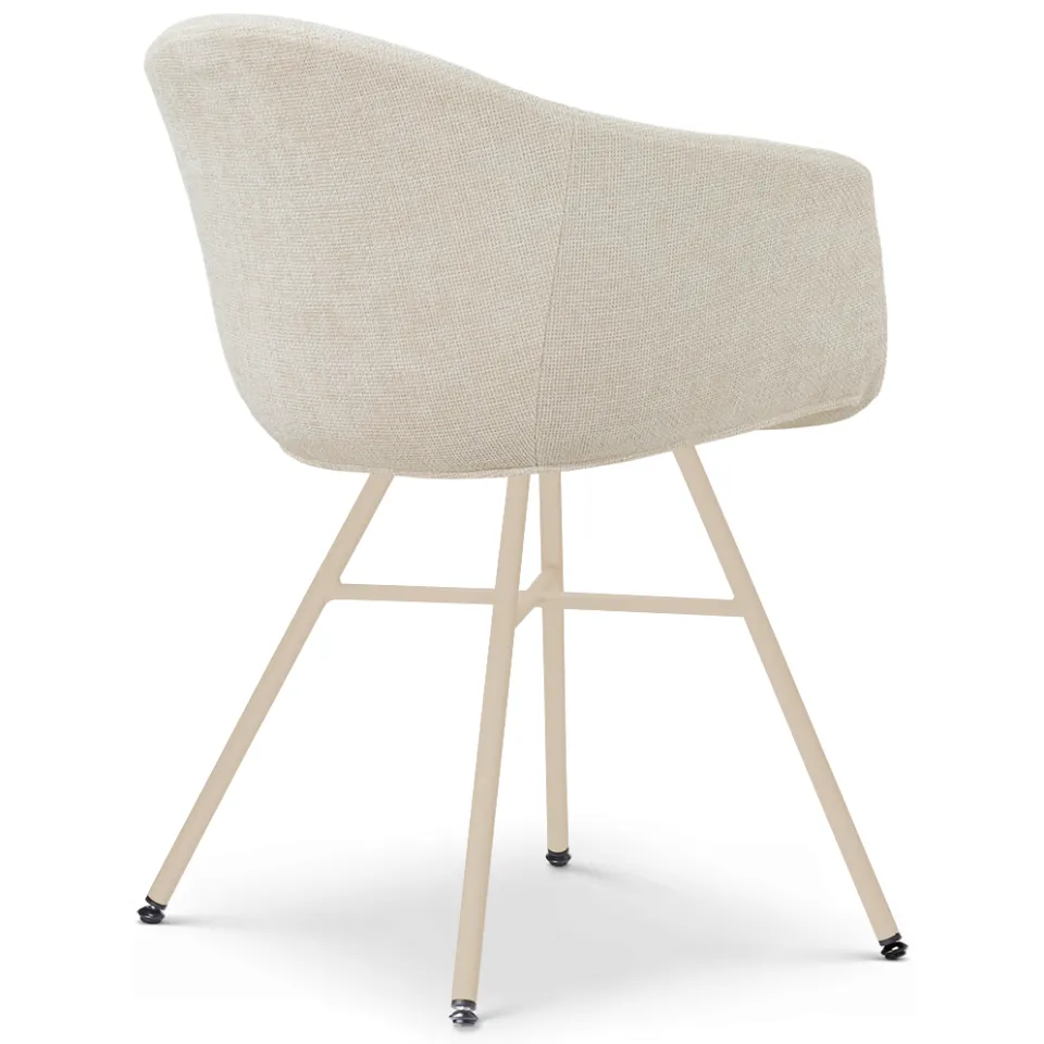 Nolon Noa-Otis eetkamerstoel cottonbeige - beige onderstel, foto 4