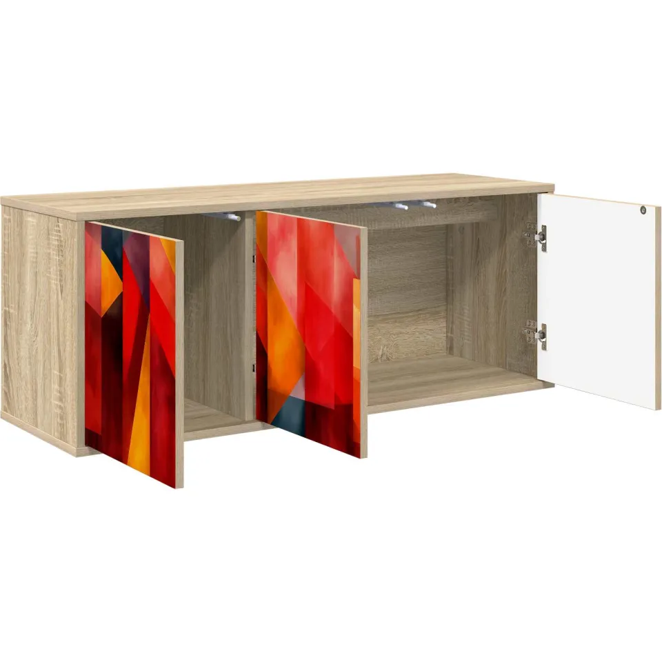 vidaXL Wandgemonteerd tv-meubel HEESCH 102 x 33 x 40 cm Sonoma Eiken Bruin