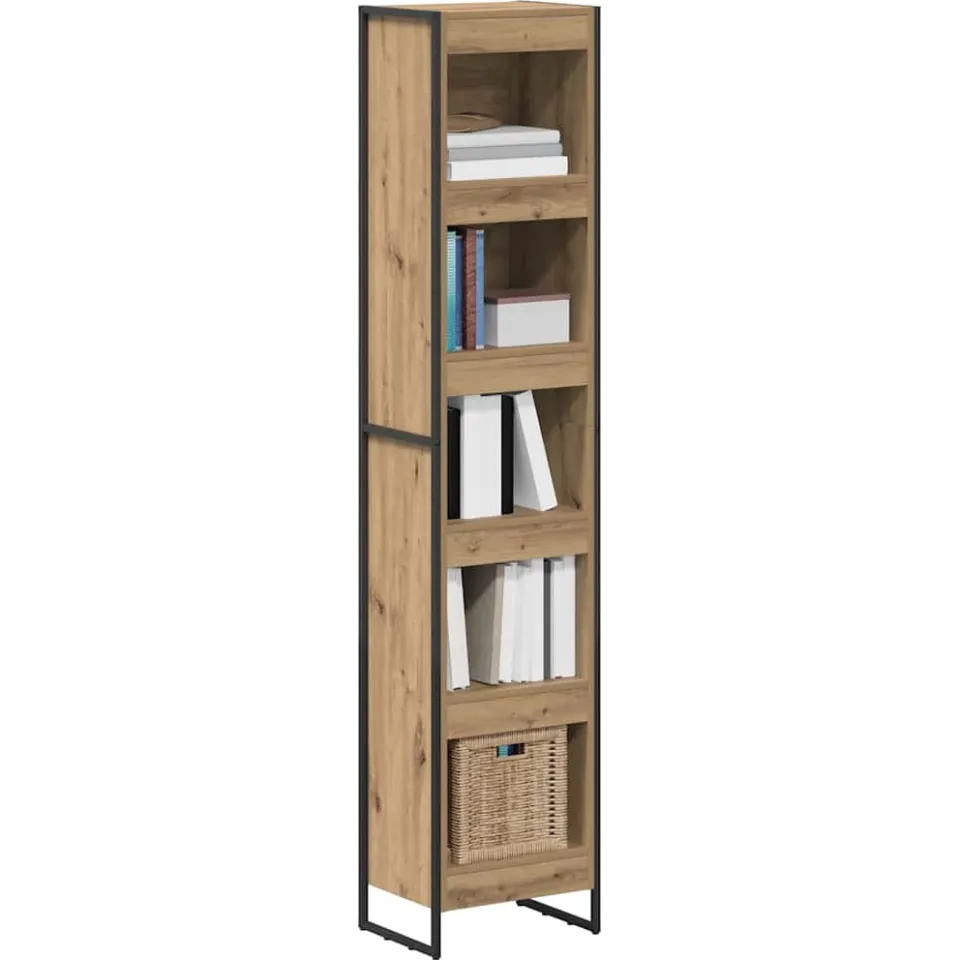 vidaXL Boekenkast 40 x 30 x 189,5 cm Bewerkt hout Ambachtelijk eiken Bruin