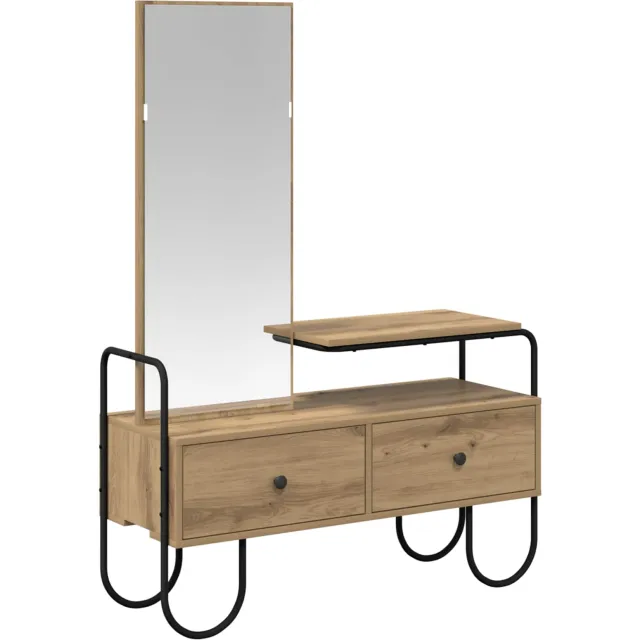 vidaXL Plafondtafel Artisanaal eiken 100 x 36,5 x 136 cm Bewerkt hout Bruin