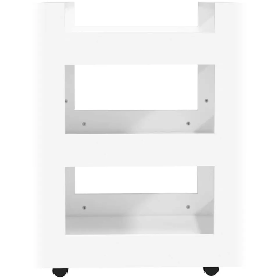 vidaXL Keukentrolley 60x45x80 cm bewerkt hout wit, foto 4