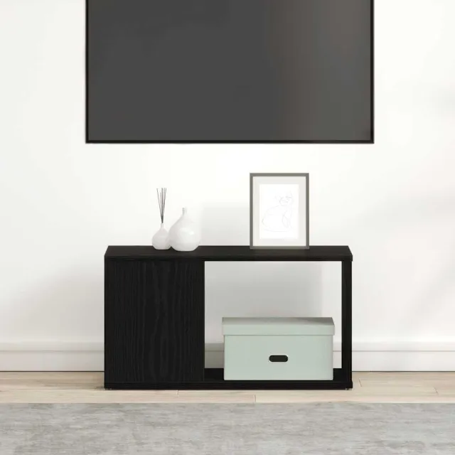 vidaXL Tv-meubel 60x24x32 cm spaanplaat zwart eikenkleurig, foto 2