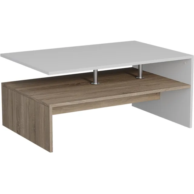 Vicco Amato Salontafel – 90 x 52.6 cm Wit/Sonoma