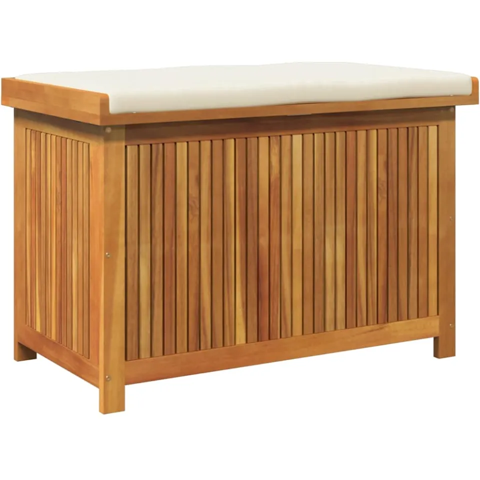 vidaXL Kussenbox voor buiten 90x50x60,5 cm massief acaciahout Bruin