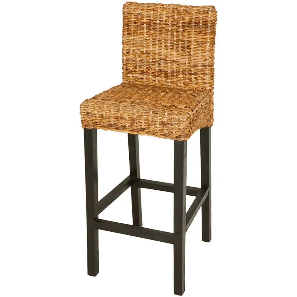 vidaXL Barkrukken 2 st abaca bruin, foto 2