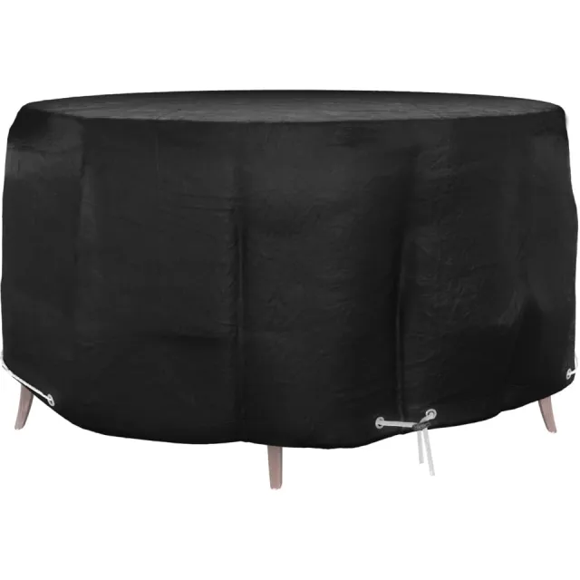 vidaXL Tuinmeubelhoes met 10 oogjes rond Ø 230x90 cm Zwart