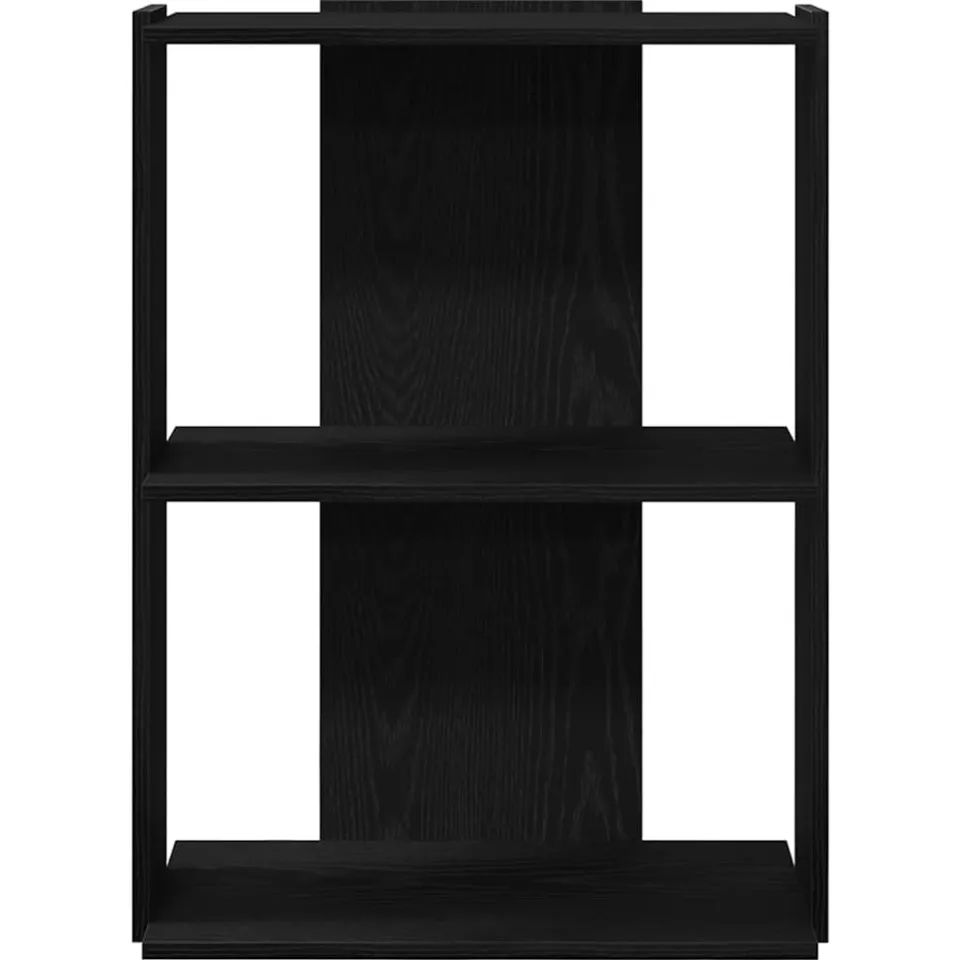vidaXL Boekenkast 3-laags 60x30x80 cm bewerkt hout zwart, foto 4