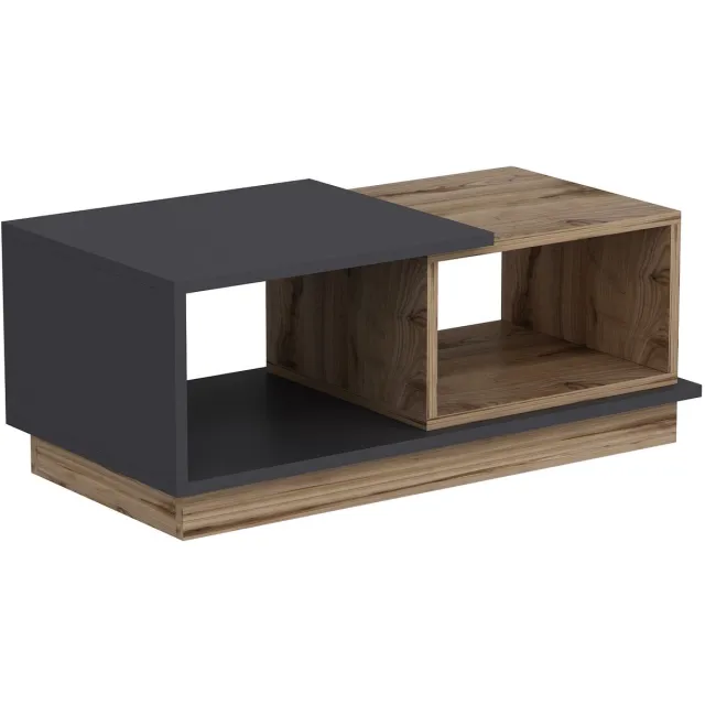 Skye Decor Houten salontafel "Consept" - 90 x 45 x 36 cm - Antracietgrijs Bruin