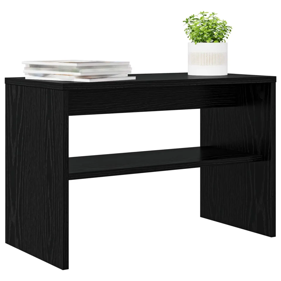 vidaXL TV-kast 60 x 30 x 40 cm Zwart Eiken Bewerkt hout