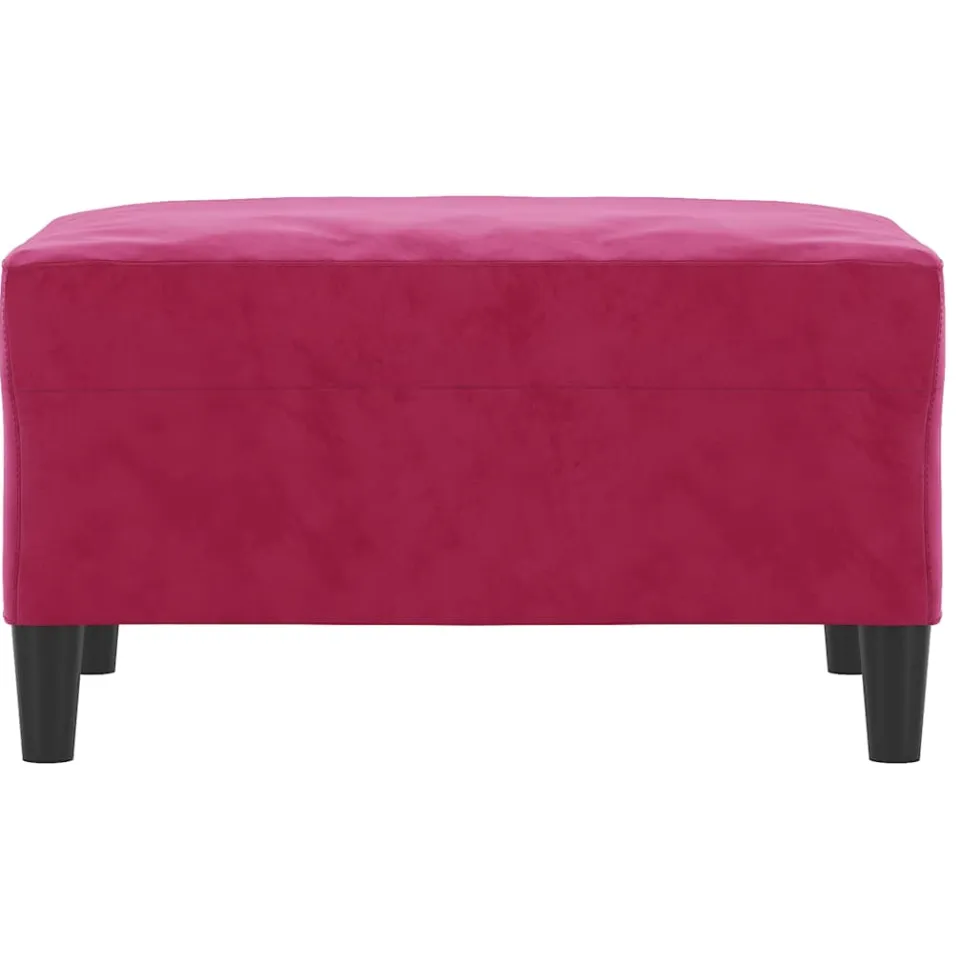 vidaXL Voetenbank 70x55x41 cm fluweel wijnrood