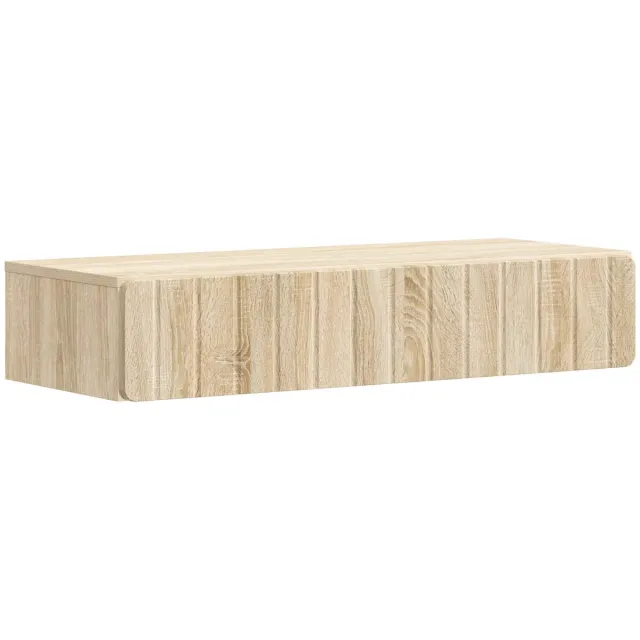 vidaXL Wandgemonteerde - Zijtafel - 87,5 - x - 34,5 - x - 17 - cm - Bewerkt - hout Sonoma Eiken
