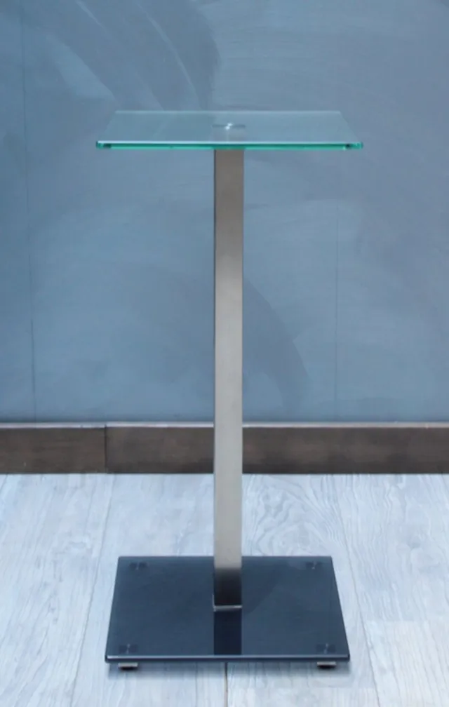 Splendor Bijzettafel Glas/RVS metaalkleurig