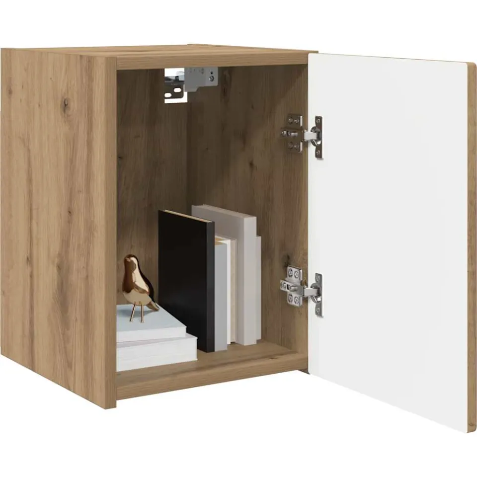 vidaXL TV Wandkast 30 x 31 x 40 cm Ambachtelijk eiken Bewerkt hout Bruin