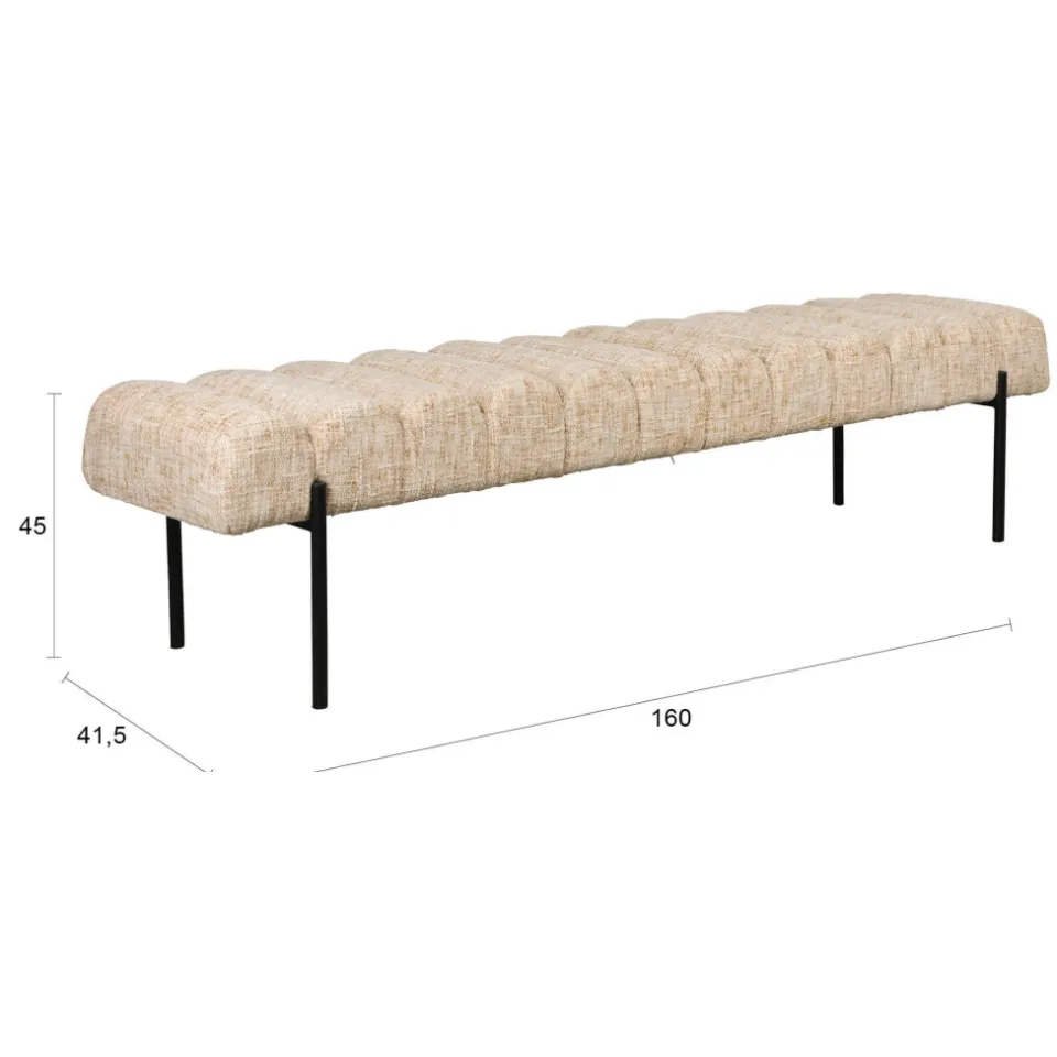 Housecraft Living Jethro eetkamerbank 160 cm beige, foto 2