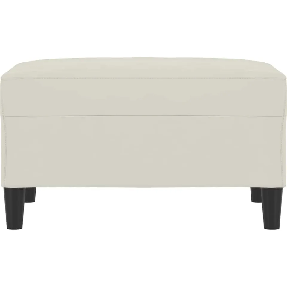 vidaXL Voetenbank 70x55x41 cm fluweel crèmekleurig