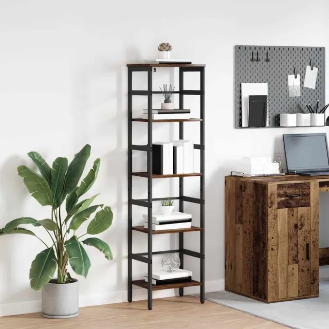vidaXL Boekenkast 4-laags 40 x 29,5 x 149 cm Bewerkt hout Oud Hout bruin, foto 2