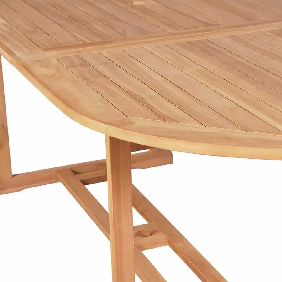 vidaXL Tuintafel 180x90x75 cm massief teakhout bruin, foto 4