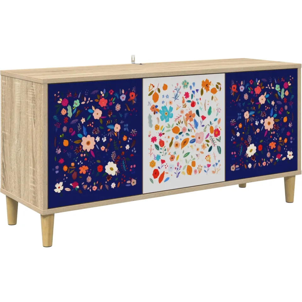 vidaXL Tv-meubel MAINZ 102 x 33 x 50 cm Sonoma Bewerkt hout bruin, foto 3