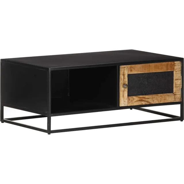 vidaXL Salontafel 90x50x35 cm ruw mangohout Bruin