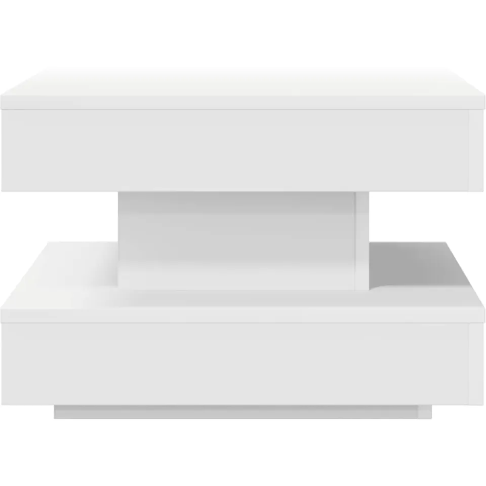 vidaXL Salontafel 360 graden draaibaar 50x50x34,5 cm wit, foto 4